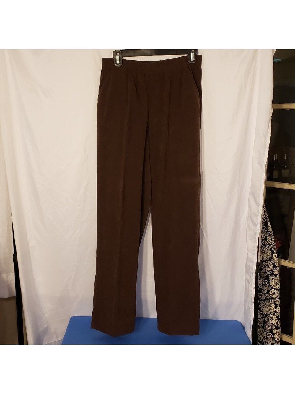Ladies TRADITION Elastic Waist w/2 pockets Brown Pants - 10